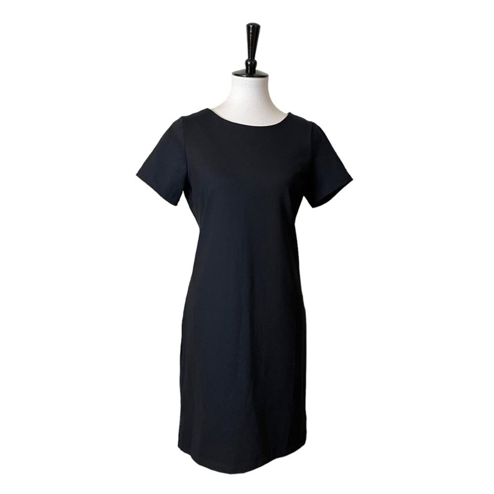 Tahari Women’s Dress Classic A-line Short Sleeve Round Neck Black Size 8